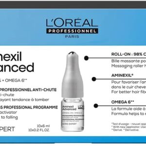 L'Oréal Professionnel Ampola Antiqueda Serie Expert Aminexil Anti-hair loss Activator, Redução da queda para um cabelo mais cheio, 10x6 ml