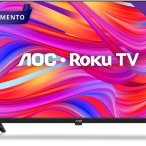 AOC, Smart TV, Roku, 32'' HD, 32S5045/78G, com HDMI, USB, Wi-Fi, Conversor Digital