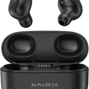 I2GO, Fone de Ouvido Sem Fio, Bluetooth 5.2, TWS, Air Pro GO 2.0, Controle Touch, Estojo de Carregamento, 20 Horas totais de Bateria, Preto, i2GO PRO