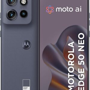 Smartphone Motorola Edge 50 Neo 5G - 256GB 16GB (8GB RAM+8GB Ram Boost) 50MP Sony Camera Moto AI Ultrarresistencia militar - Grisaille Vegan Leather